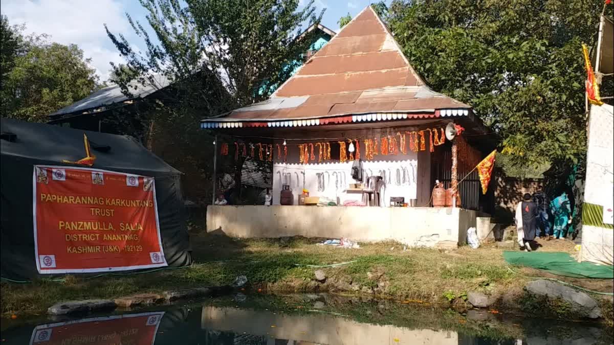Etv Bharat پانزولہ پاپ ہرن ناگ مندر کی تجدید و مرمت کا مطالبہ