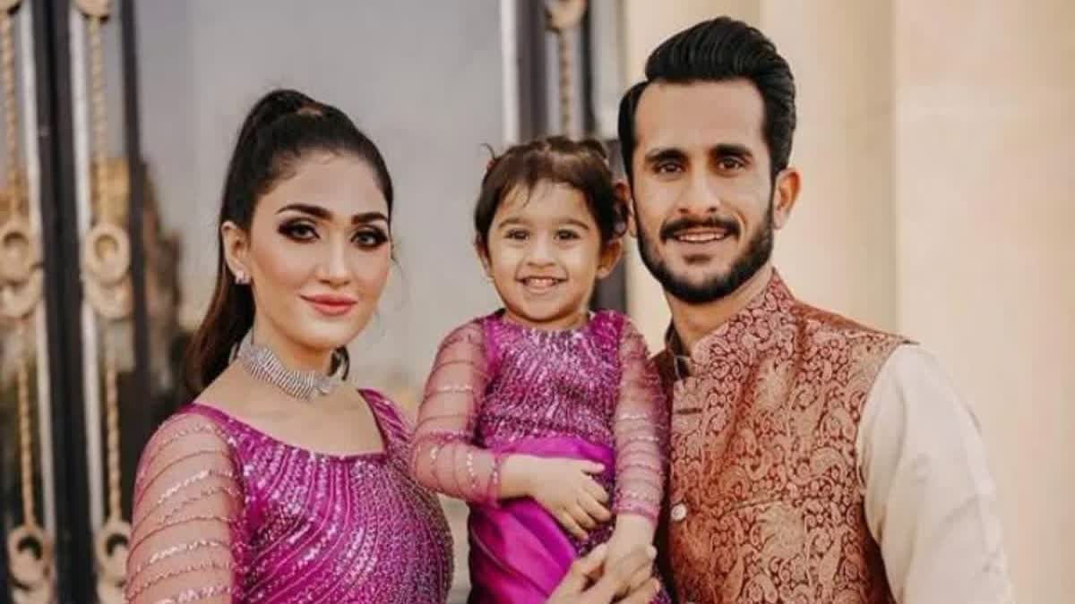 Hasan Ali Wife Samiya Arzoo  Pakistani Cricketer Hasan Ali  Helena Hasan Ali  India vs Pakistan  ഏകദിന ലോകകപ്പ് 2023  ഇന്ത്യ vs പാകിസ്ഥാന്‍  ഹസന്‍ അലി  സമിയ  ഹെലേന ഹസന്‍ അലി  Cricket World Cup 2023