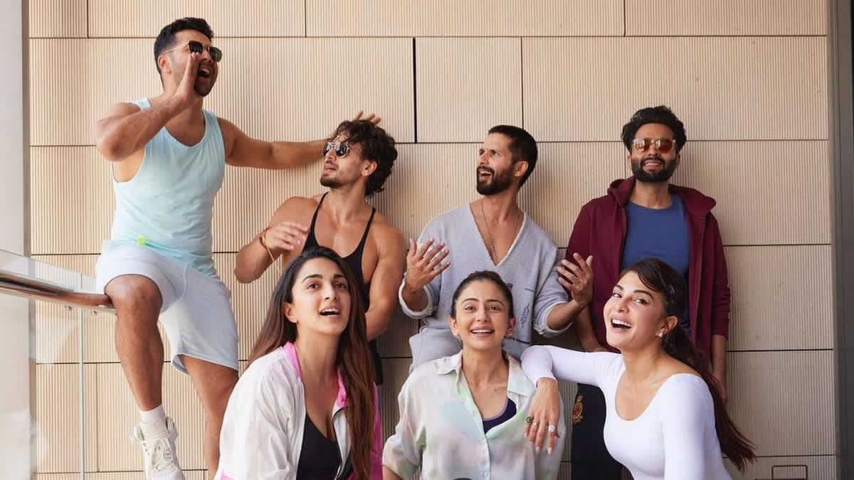 Varun Dhawan posted group photos with Kiara Advani, Shahid Kapoor, Tiger Shroff, and other Bollywood celebrities as they prepared for an event. The actor also shared hoe he was nervous to perform with Shahid Kapoor.