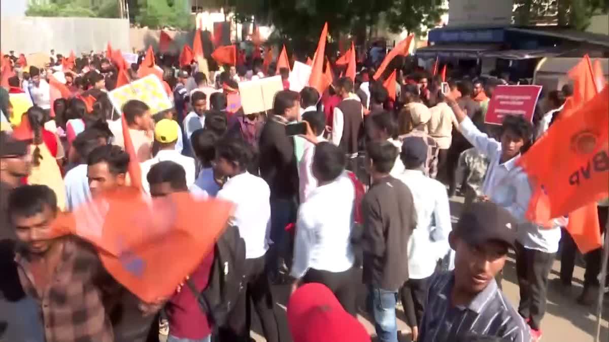 ABVP Protest On CGPSC Scam