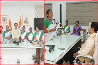 Anganwadi worker meet with sarbananda sonowal in Delhi