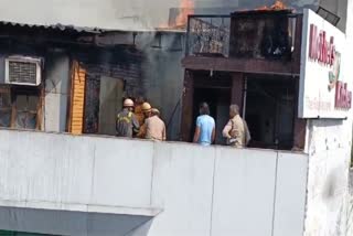 Fire in restaurant kitchen