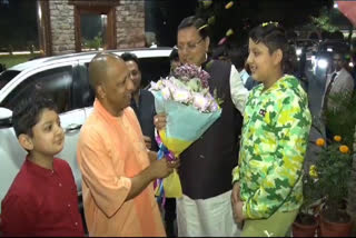 Yogi met CM Dhami family