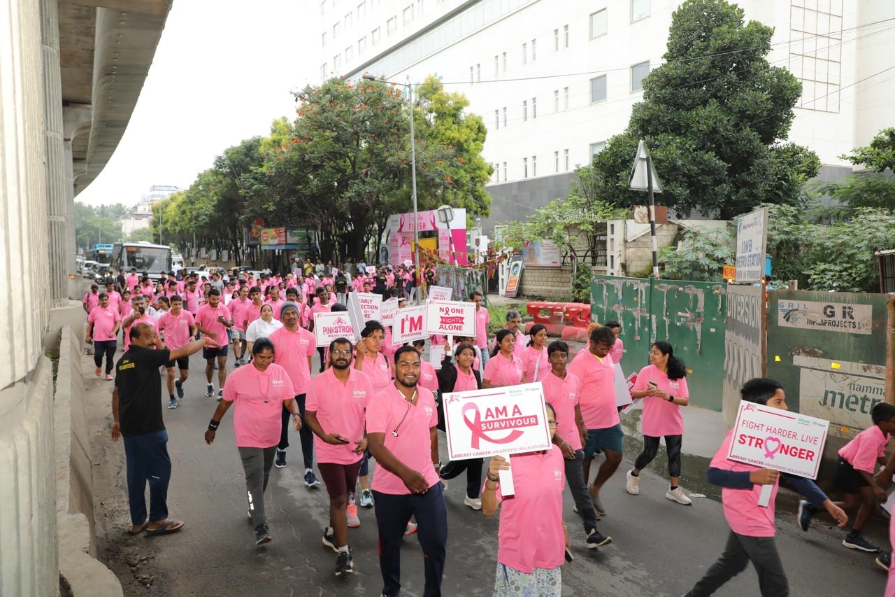 Pink Strong Walkathon in Bengaluru as part of Breast Cancer Awareness Month