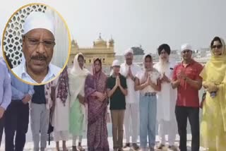 Indrasena Reddy Nalu along with his family in Golden Temple