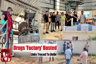 മയക്കുമരുന്ന് പിടികൂടി  BIG DRUG HUNT IN BHOPAL  DRUGS SEIZED FROM FACTORY  മയക്കുമരുന്ന് വേട്ട