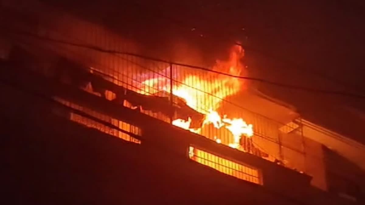 massive fire broke out in flat on top floor