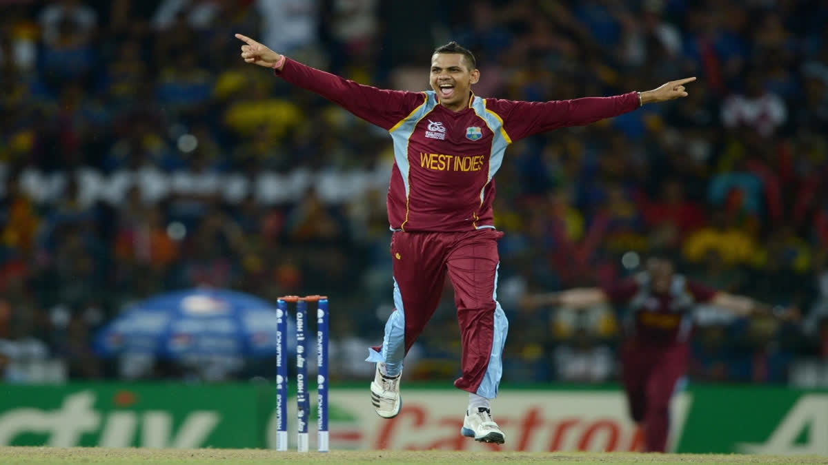 Sunil Narine announces retirement  retirement from international cricket  Sunil Narine retirement from international cricket  Sunil Narine International Stats  ಅಂತಾರಾಷ್ಟ್ರೀಯ ಕ್ರಿಕೆಟ್​ಗೆ ವಿದಾಯ  ಕ್ರಿಕೆಟ್​ಗೆ ವಿದಾಯ ಹೇಳಿದ ಆಲ್​ರೌಂಡರ್​ ಸುನಿಲ್​ ನರೈನ್​ Sunil Narine Retirement  ನರೈನ್ ಭಾನುವಾರ ಅಂತಾರಾಷ್ಟ್ರೀಯ ಕ್ರಿಕೆಟ್​ಗೆ ನಿವೃತ್ತಿ  ಸಾಮಾಜಿಕ ಜಾಲತಾಣದಲ್ಲಿ ಪ್ರಸ್ತಾಪ  ವೆಸ್ಟ್ ಇಂಡೀಸ್ ಸ್ಟಾರ್ ಆಲ್ ರೌಂಡರ್ ಸುನಿಲ್ ನರೈನ್  ನರೈನ್ ಅಂತರಾಷ್ಟ್ರೀಯ ಕ್ರಿಕೆಟ್​ಗೆ ವಿದಾಯ  ಭಾವನಾತ್ಮಕ ಟ್ವೀಟ್​ ಮಾಡಿದ ನರೈನ್​ ಐಪಿಎಲ್‌ನಿಂದ ಮನ್ನಣೆ  ಟಿ20ಯಲ್ಲಿ ಇತಿಹಾಸ ಸೃಷ್ಟಿಸಿದ ಮೊದಲ ಬೌಲರ್