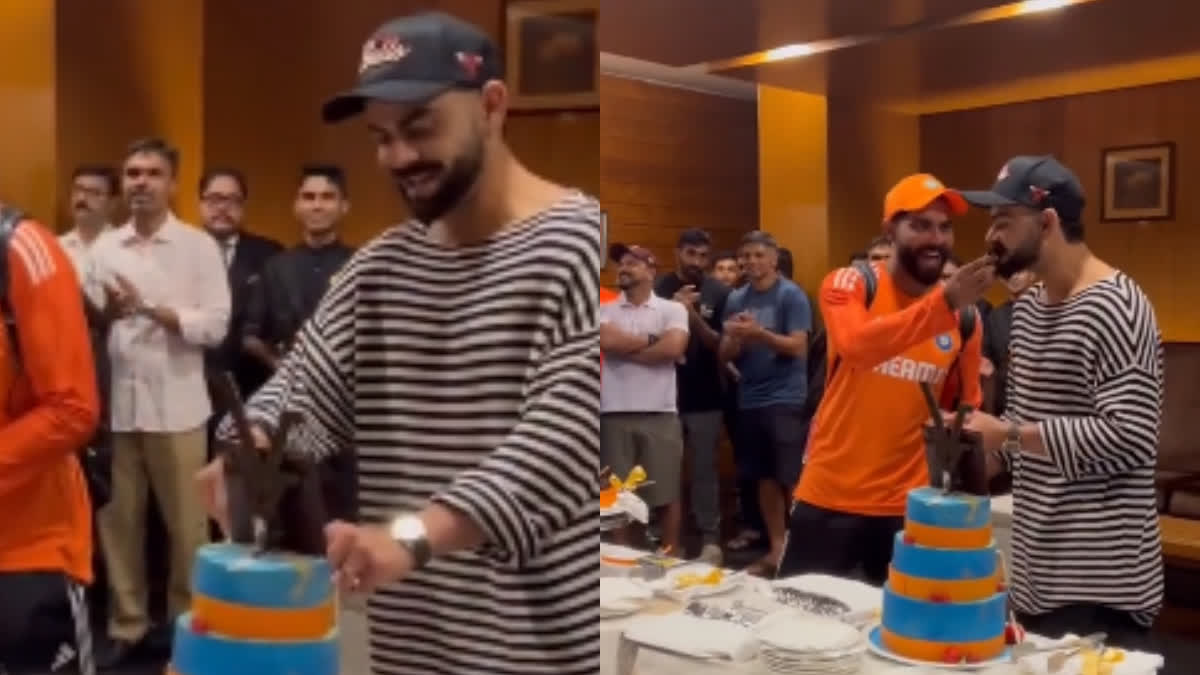 Virat Kohli birthday Celebration Video  Cricket World Cup 2023  India vs South Africa  Sachin Tendulkar  ഏകദിന ലോകകപ്പ് 2023  വിരാട് കോലി പിറന്നാള്‍  ഇന്ത്യ vs ദക്ഷിണാഫ്രിക്ക  സച്ചിന്‍ ടെണ്ടുല്‍ക്കര്‍