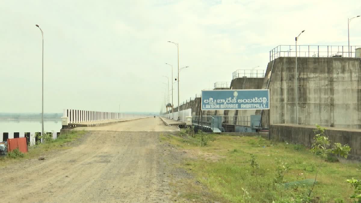 Medigadda Barrage Damage at Bhupalaplly