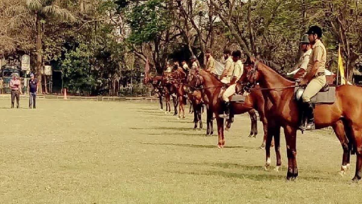 Police Horse Dies Because Bursting Of Firecrackers  Police Horses  Eden Gardens Stadium  India Vs South Africa Match In World Cup  Cricket World Cup 2023  കോഹ്‌ലിയുടെ സെഞ്ചുറി  പടക്കത്തിന്‍റെ ശബ്‌ദം കേട്ട് പൊലീസ് കുതിര മരിച്ചു  പൊലീസ് കുതിര  വെടിക്കെട്ട് നിരോധനം ഉത്തരവ്  ഇന്ത്യ ദക്ഷിണാഫ്രിക്ക മത്സരം