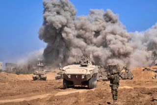 In this photo released by the Israeli military on Sunday, Nov. 5, 2023, shows ground operation inside the Gaza Strip (Israel Defense Forces via AP)