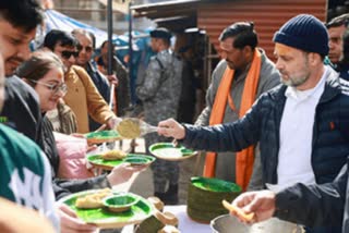 Rahul Gandhi served food to devotees in langar