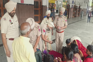 The police conducted a search operation at the railway station in Amritsar