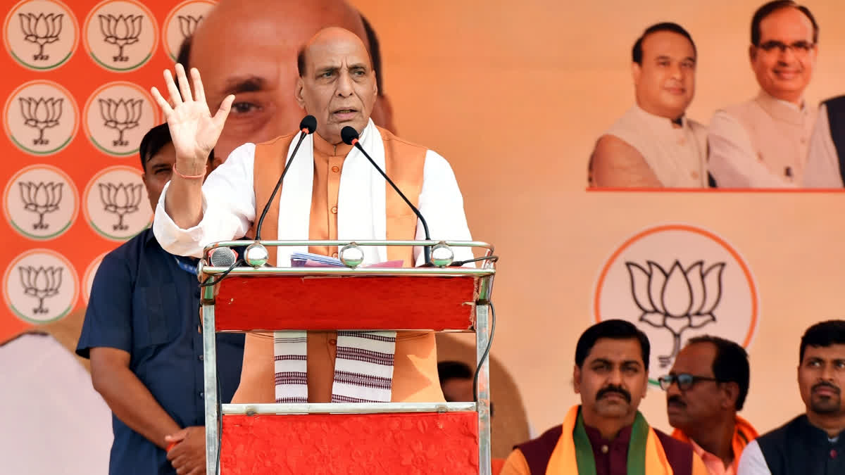 Addressing election rallies in Jharkhand, Rajnath Singh heavily attacked the Hemant Soren-led INDIA bloc government, urging the people to give the BJP a chance.