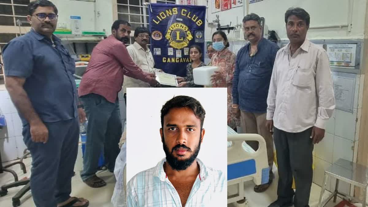 Father donated son's eyes who died in an accident in Gangavati