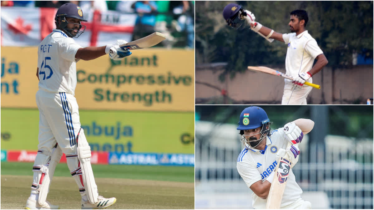 Rohit Sharma, Abhimanyu Easwaran and KL Rahul