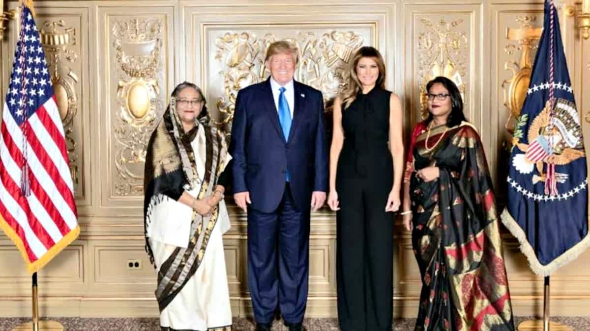 Sheikh Hasina with Donald Trump