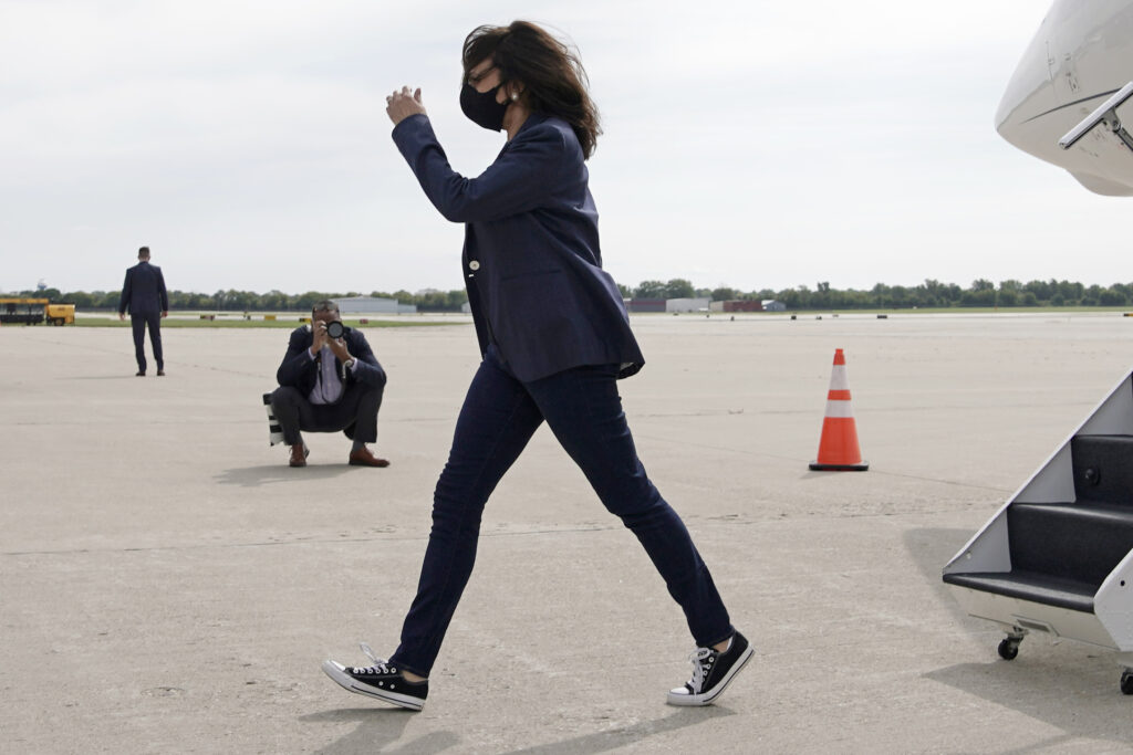 Kamala Harris is a woman on the move in her Converse sneakers