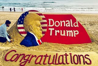 Sand Artist Sudarsan Pattnaik makes Donald Trump sculpture