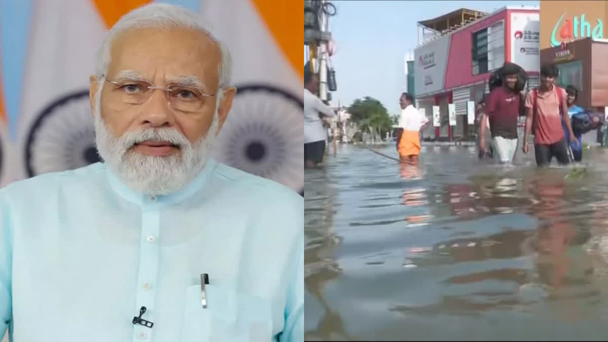 Prime Minister Narendra Modi has consoles the victims of michaung Cyclone