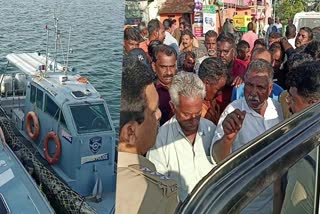 Kollam fisherman death  Kollam fisherman heart attack  Kollam Coastal police  Kollam fisherman dies of heart attack  Coastal police not come for rescue of fisherman  നടുക്കടലിൽ വച്ച് മത്സ്യത്തൊഴിലാളിക്ക് ഹൃദയാഘാതം  ഹൃദയാഘാതമുണ്ടായ മത്സ്യത്തൊഴിലാളിക്ക് ദാരുണാന്ത്യം  കൊല്ലം ഹാർബർ  കൊല്ലം കോസ്റ്റൽ പൊലീസ്  ഹൃദയാഘാതം