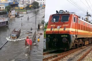 Railway Cancels More Train Due To Flood In Chennai  Flood In Chennai  ചെന്നൈ വെള്ളപ്പൊക്കം  Chennai Flood  Chennai Train Timing  cancelled trains from chennai  cancelled trains to chennai  ചെന്നൈയില്‍ കനത്ത മഴ  heavy rain in chennai  chennai flood update  chennai rain update  chennai rain train timings