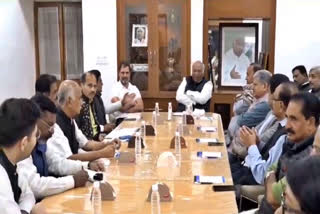 INDIA bloc meeting begins at residence of Mallikarjun Kharge in New Delhi