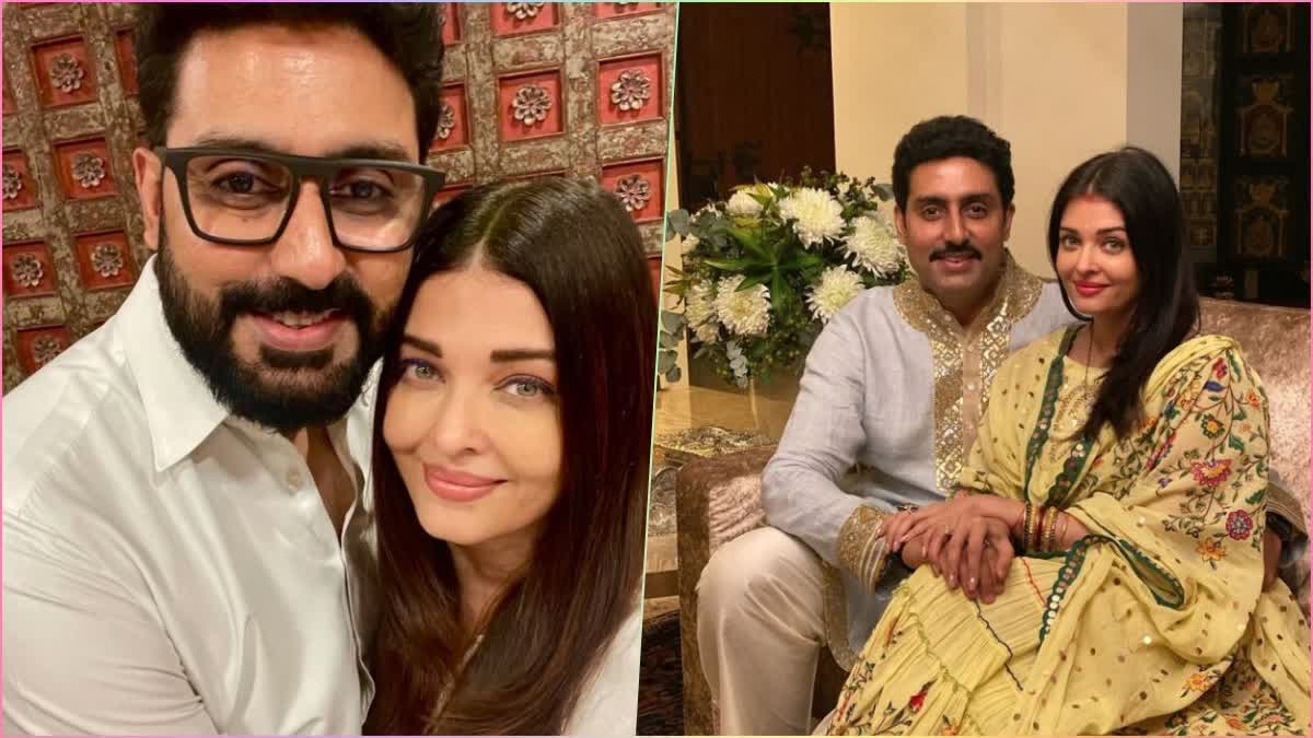 Abhishek Bachchan seens with Aishwarya Rai