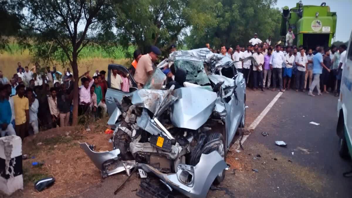 Car and pulse sowing vehicle accident