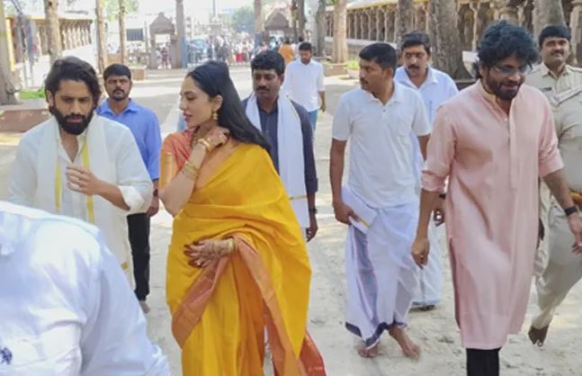 Akkineni Nagarjuna Family Visit Srisailam