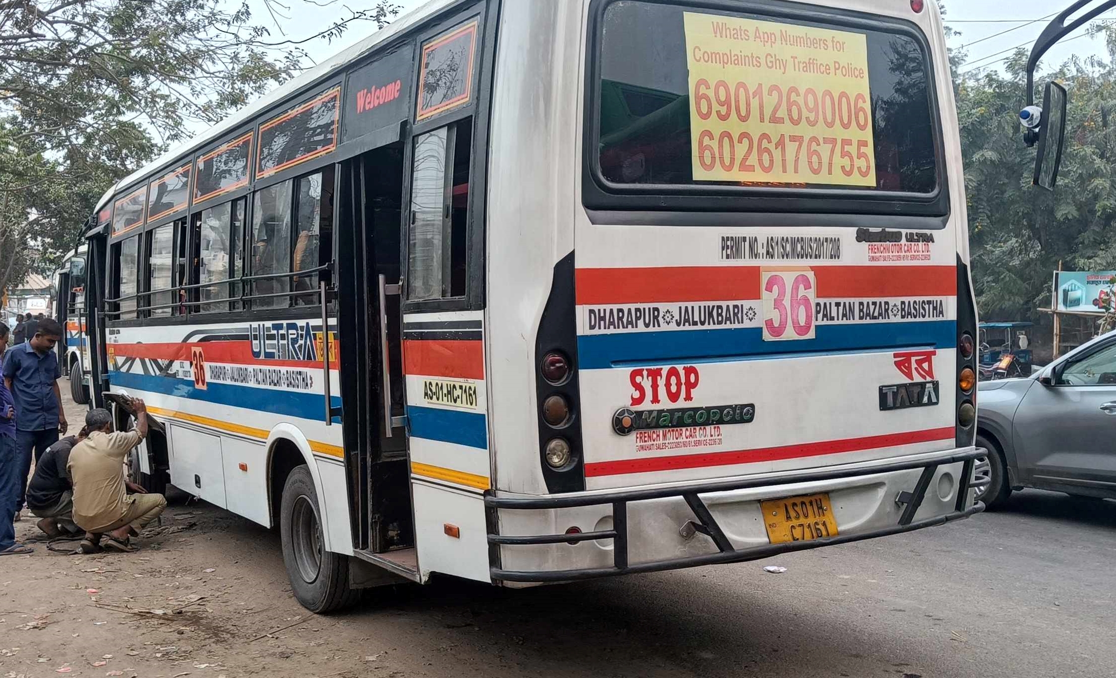 colour of Guwahati city bus