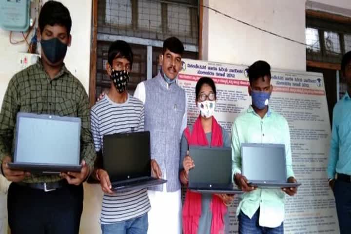 Taking laptop distribution to special abled student's