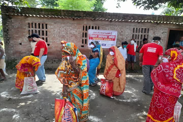 distribution of relief materials to flood victims