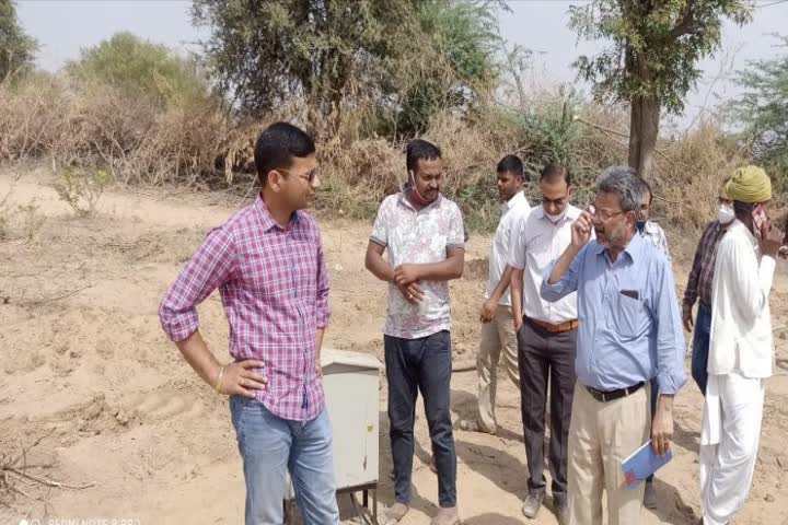 Jalore news, Collector inspected, Akoli Gram Panchayat