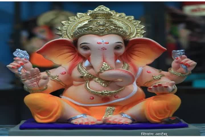 Ganesh idol installation in Gariaband