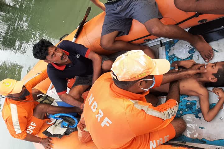 ndrf team conducting rescue operation