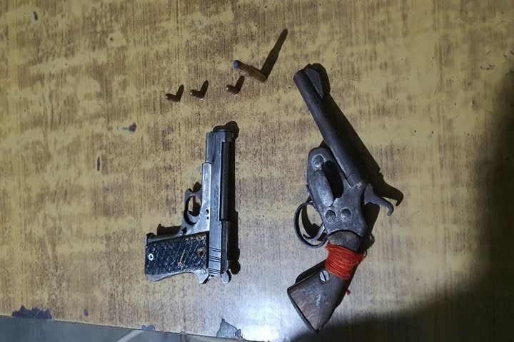 police arrested a criminal with weapons