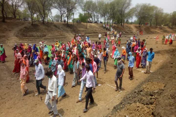 MGNREGA workers created uproar