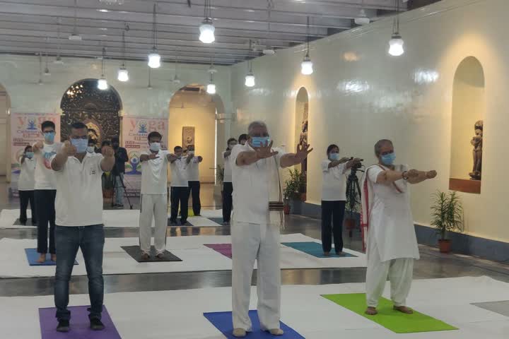 International Yoga Day is celebrated at Raj Bhavan