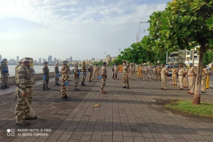 CISF jawans deployed on iconic Marine drive