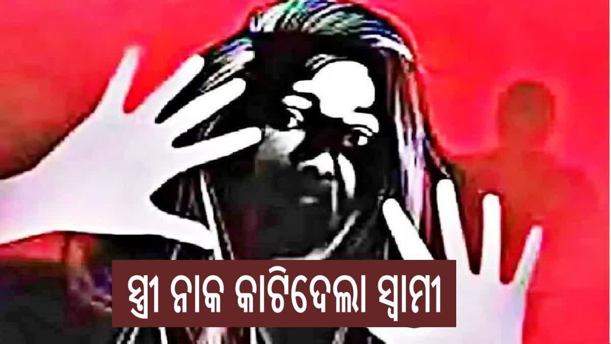 ସ୍ତ୍ରୀଙ୍କ ନାକକୁ କାମୁଡି ଛିଣ୍ଡାଇ ଦେଲେ ସ୍ୱାମୀ