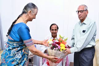 Ex Governor ESL Narasimhan Meet Ex CM KCR