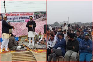 all-haryana-earth-movers-organization-protest-in-jind-earthen-workers-protest-latest-news