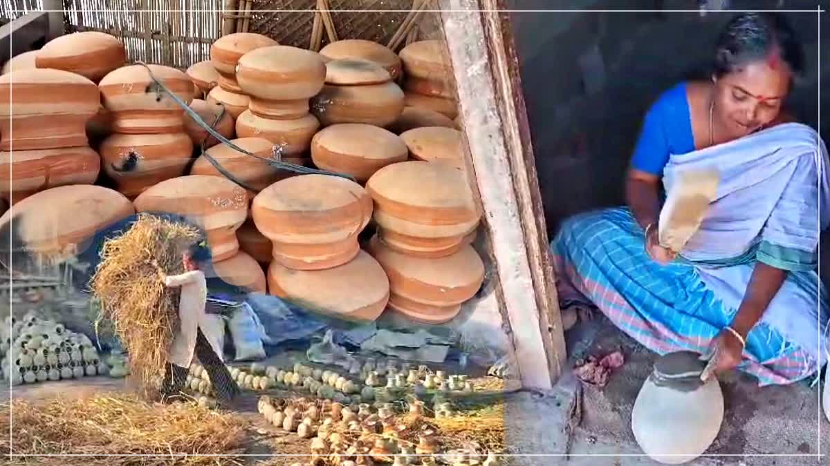 Assam Pottery Artists are busy making handicrafts goods