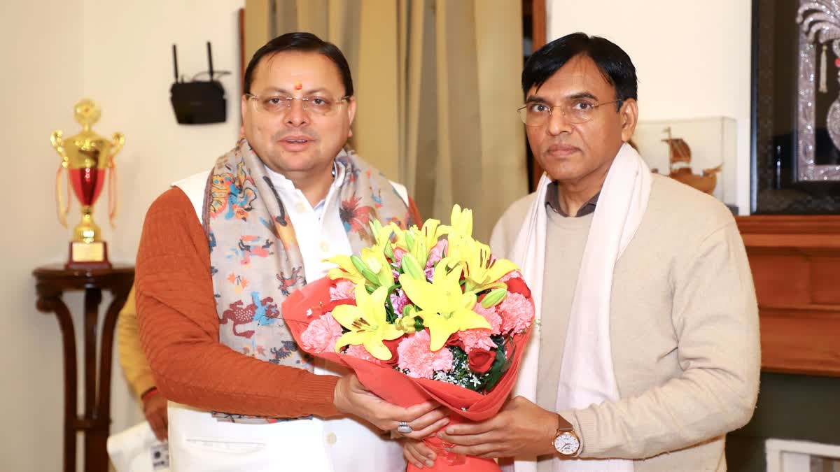 CM Dhami met Union Sports Minister Mansukh Mandaviya