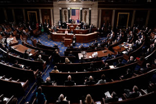 Vice President Mike Pence and Speaker of the House Nancy Pelosi, D-Calif., officiate as a joint session of the House and Senate convenes to count the Electoral College votes cast in the presidential election, at the Capitol in Washington, Jan. 6, 2021.