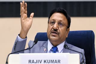 Chief Election Commissioner Rajiv Kumar addresses the media on the Delhi Assembly Election, at Vigyan Bhawan in New Delhi on Tuesday.