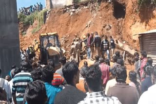 Landslide during construction in Ooty Tamil Nadu