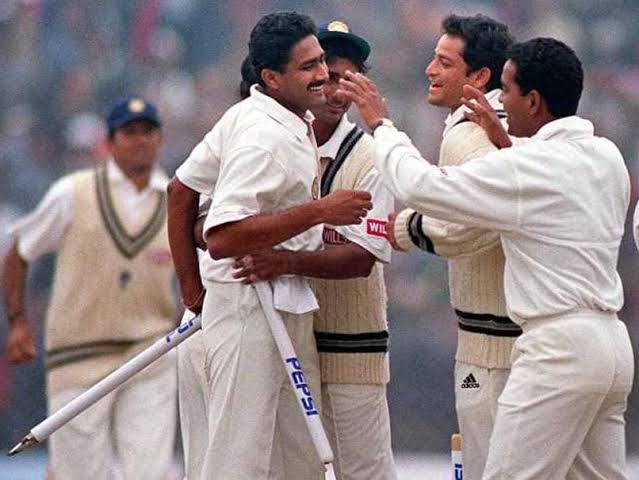 on this day in 1999  anil kumble became second bowler  ten wickets in test match  ಕನ್ನಡಿಗನ ಸಾಧನೆಗೆ 25 ವರ್ಷ  ಅನಿಲ್​ ಕುಂಬ್ಳೆ